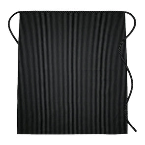 DayStar Apparel 120NPGS Gangster Stripe No Pocket Full Bistro Apron - Black & White Pinstripe