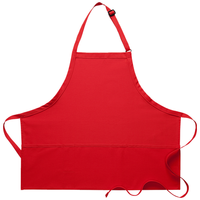 THREE POCKET BIB APRON W/ PENCIL DIVIDE