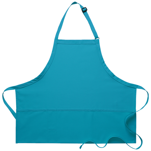 THREE POCKET BIB APRON W/ PENCIL DIVIDE