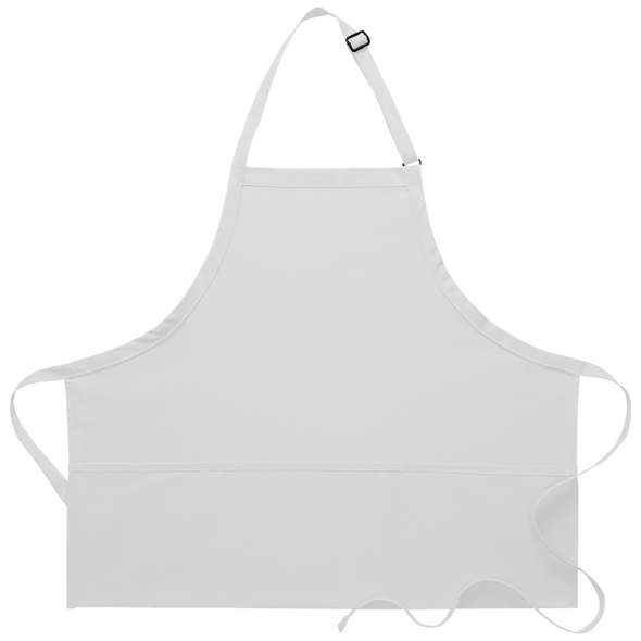 THREE POCKET BIB APRON W/ PENCIL DIVIDE