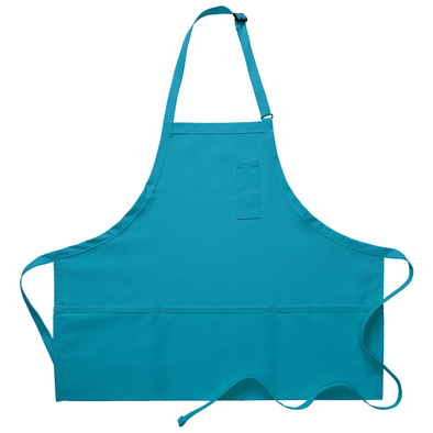 THREE POCKET BIB APRON W/ PENCIL POCKET