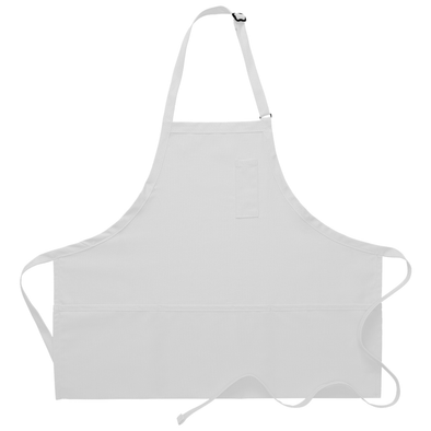 THREE POCKET BIB APRON W/ PENCIL POCKET