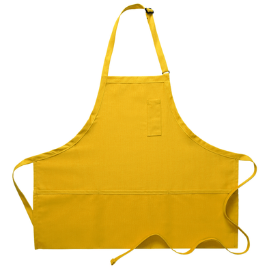 THREE POCKET BIB APRON W/ PENCIL POCKET