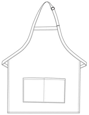 BIB APRON W/ CENTER DIVIDED POCKET