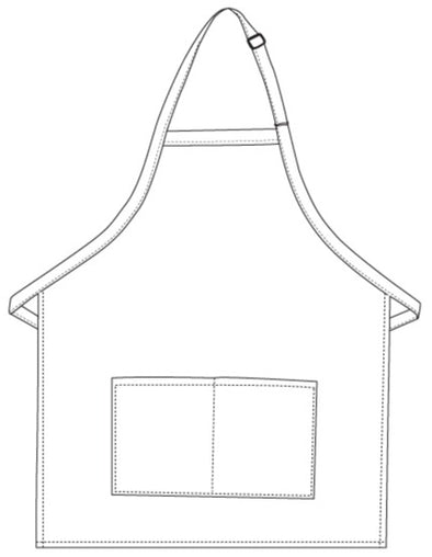 BIB APRON W/ CENTER DIVIDED POCKET