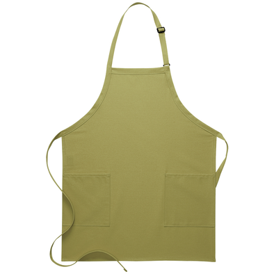 TWO PATCH POCKET BIB APRON