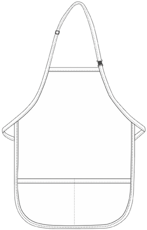 TWO POCKET CHILD BIB APRON w/ ADJ NECK