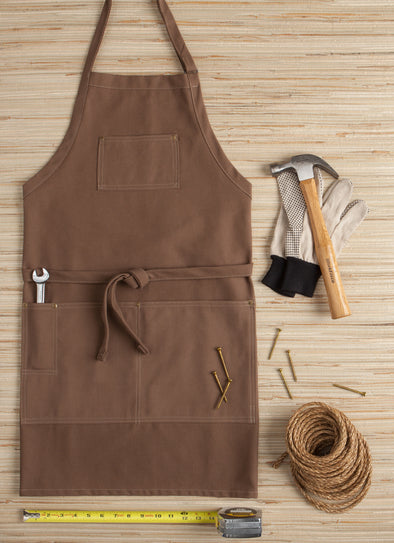 WOODLAND CANVAS CHESTNUT THREE POCKET BIB