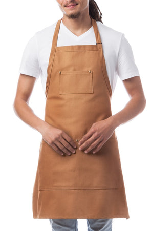 WOODLAND CANVAS TOBACCO THREE POCKET BIB