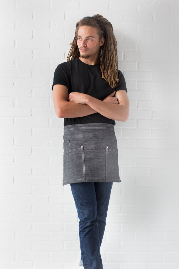 AMERICAN BKW BLACK DENIM WAIST APRON