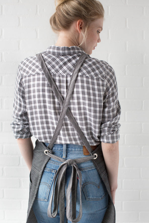 AMERICAN BKY DENIM CRISS CROSS APRON - PROMO