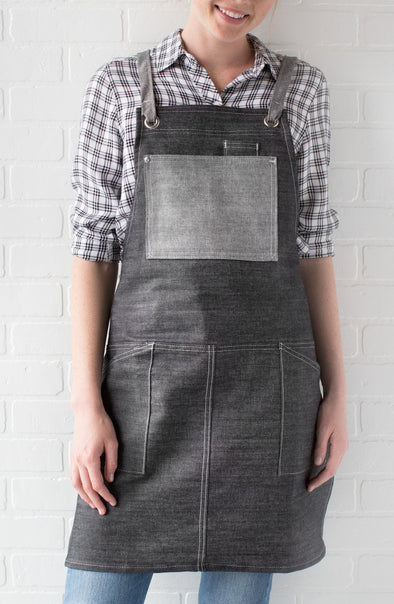 AMERICAN BKY DENIM CRISS CROSS APRON