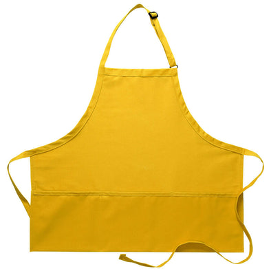 THREE POCKET BIB APRON