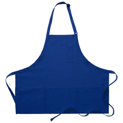 THREE POCKET BIB APRON W/ PENCIL POCKET