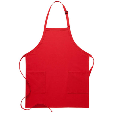 TWO PATCH POCKET BIB APRON